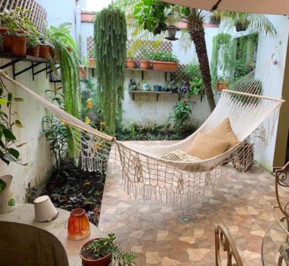 Dreamcatcher hammock - Fisherman's style with bars and macrame