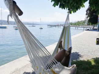 Fisherman's hammock in size M with yellow lines, Rote Fabrik, Zurich