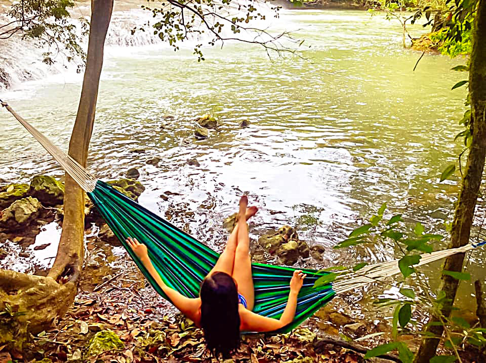Our fabric hammock in its natural environment
