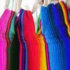 Closeup mayan fabric rainbow colors