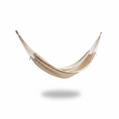 large hanwoven net hammock in cotton