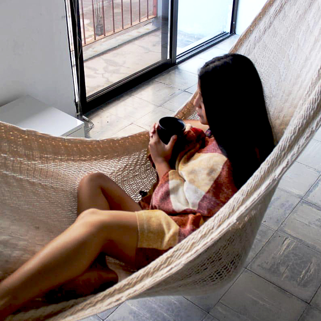 Fisherman's net hammock - Large size - deluxe furniture - Mayan Dreams