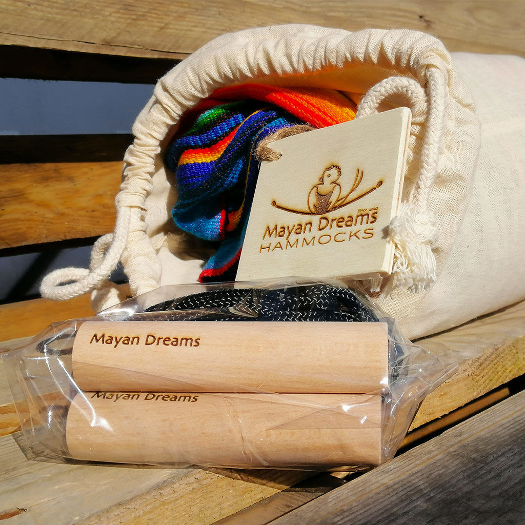 Fabric hammock - La tipica - in its cotton bag - Mayan Dreams