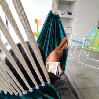 Fabric hammock with shades of green - Loft in Guatemala city - 2021