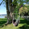 net hanging-chair handwoven - lac Zurich back view
