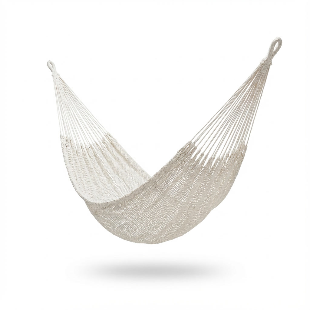 Fisherman's net hammock - Large size in White - Mayan Dreams