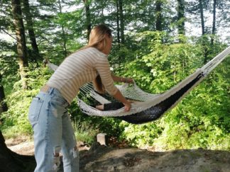 Hammocks for kids with blue or pink stripes - Zurich
