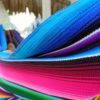 XXL in Paredon, textile meshes, multicolor - Blue , purple, green.