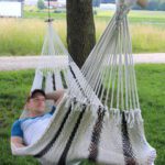 Hamac filet | Medium – Bandes noires et blanches