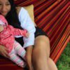 Luna et marta hamac tons bruns et ocres _ toile maya large _ Dubendorf 06.24
