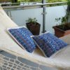 cushion cover huipil maya blue birds