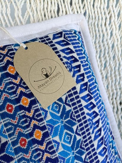 cushion blue birds closeup - perfect for hammocks
