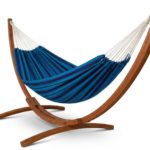 Grand hamac en tissu avec support Latino Relax XL | Tons bleu