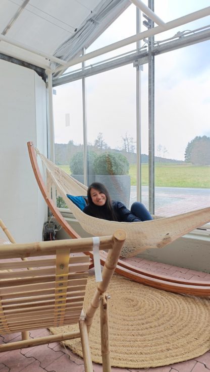 ständer und hängematte pack freistehende hängematte - l beige netz mit latino relax xl