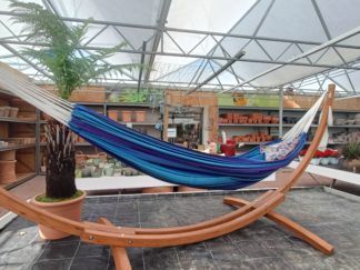 Garten setup -Setup – Mayan-Tuchhängematte mit gestell Latino relax XL aus holz