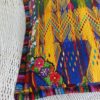 Yellow Mauve Embroidered Cushion cover in huipil - zoom deco blooms