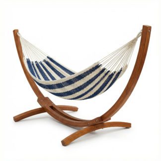 Pack Hamac filet XL avec support Latino Relax XL | Bandes bleu marine