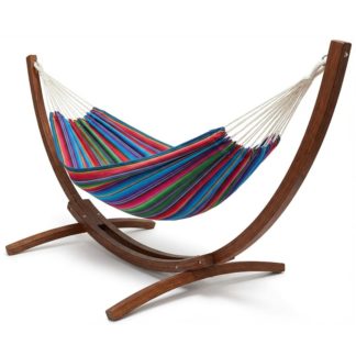 Hamac Large Multicolore tissé main avec support