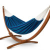 Hamac avec support Toile bleu Maya