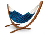 Stoff-Hängematte Blauetöne mit Holzgestell Latino Relax L